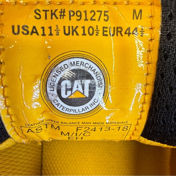 Caterpillar Men’s 11.5 Invader Steel Toe Work Shoe Boot ASTM F2413-18 EH Rated main image 11